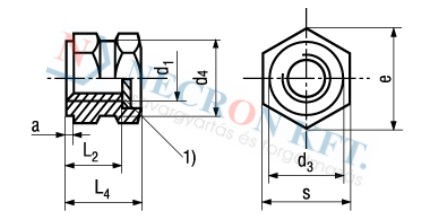 Threaded inserts type G, closed, long 1039