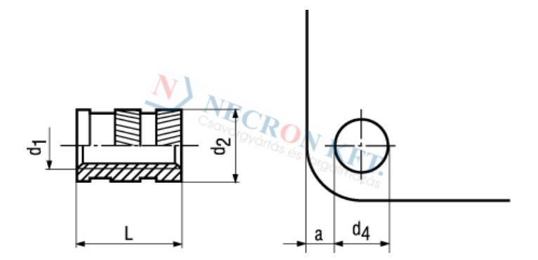 Weld-in threaded insert for ultrasonic installation 1052