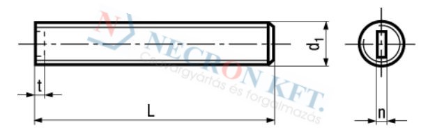 Slotted set screws with flat point, chamfered 1073