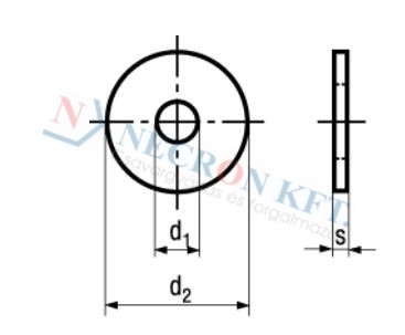 Flat washers without chamfer 1075