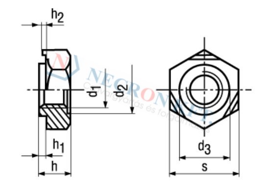 Hex weld nut 10766