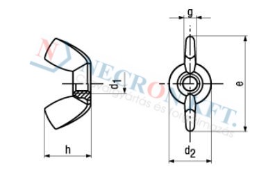 Wing nuts cold formed 10767