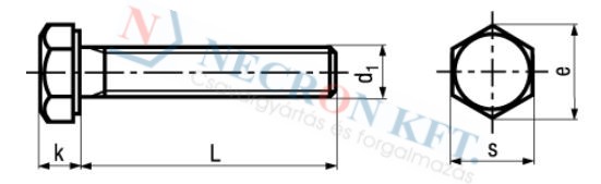 Hex cap screws with fine thread fully threaded 11265