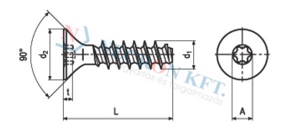 Flat head screws PT® with Torx plus® / Autosert® 11308