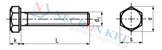 Hex cap screws with fine thread fully threaded 1165