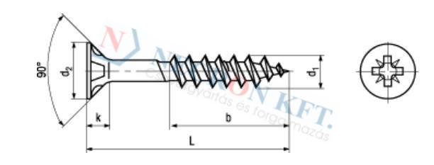 Countersunk chipboard screws 1220