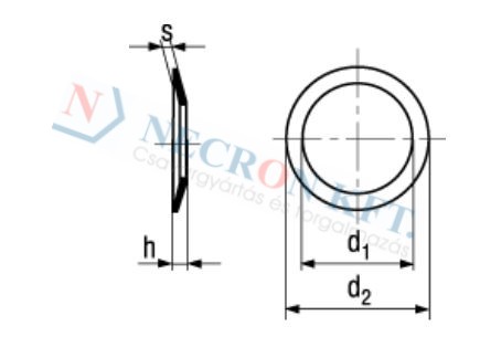 Conical spring washers for socket head cap screws 1225