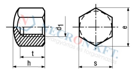 Hexagon cap nuts Hex cap nuts 13244