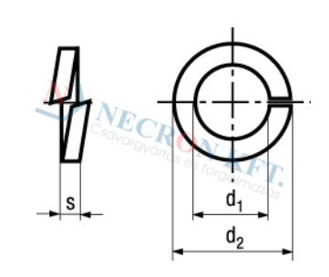 Split spring lock washers for screws with cylindrical head 1352