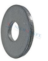 Flat washers without chamfer zink plated blue 41729