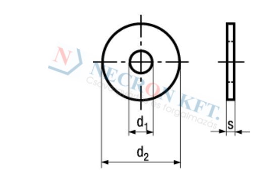 Flat washers without chamfer 1356