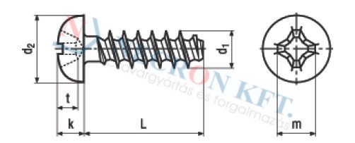 PT®-oval head screws with Phillips drive type H 13577