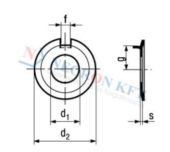 Tab washers with nose 1357