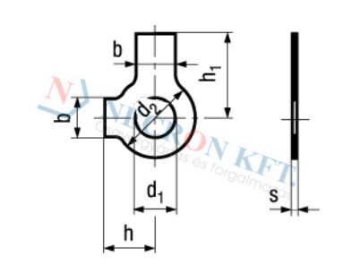 Tab washers with long and short tab 1358