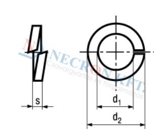 Spring lock washers for screws with cylindrical head 1373