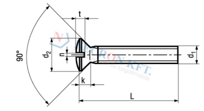 Slotted raised countersunk head screws 1405