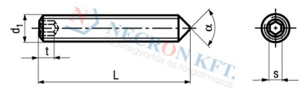 Socket set screws with cone point 1425