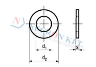 Flat washers without chamfer, regular type 14683