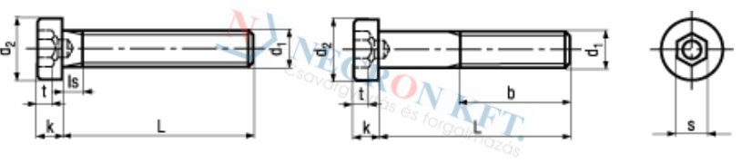 Hexagon socket head cap screws, low head, with centre 15