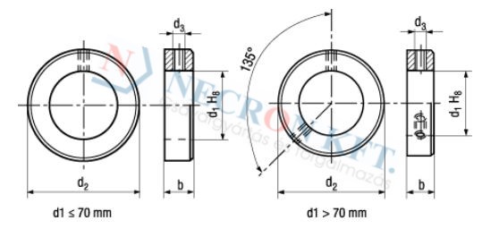 Adjusting rings without set screw 1631