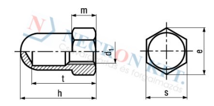 Hex domed cap nuts 1632