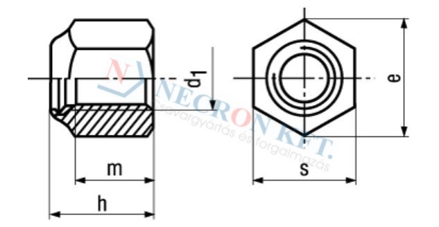 Prevailing torque hexagon nuts with polyamid insert, heavy type 1640