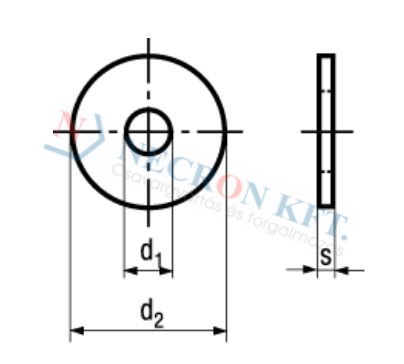 Flat washers without chamfer 1684