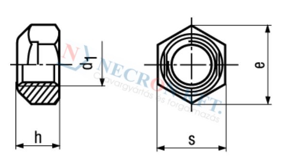 Prevailing torque hexagon nuts, V = all-metal nuts, single component 1712