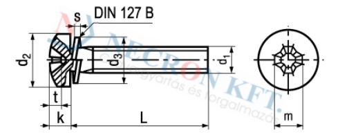 Phillips pan head assembled (SEMs) screws form H, with captive spring lock washer DIN 127 B 1720