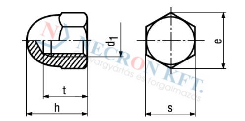 Domed hex cap nuts (Acorn nuts) 1721