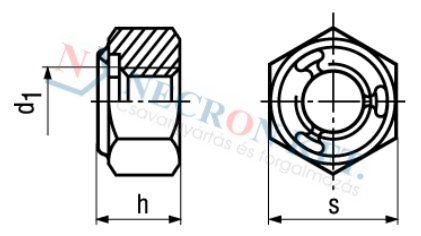 Prevailing torque type hex lock nuts all-metal, high type 174