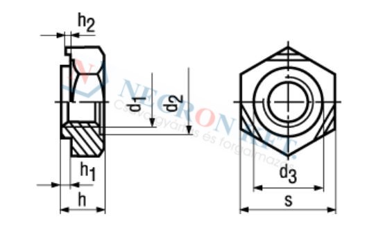 Hex weld nut 193