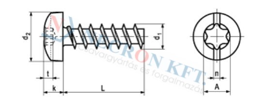 Hexalobular (6 Lobe) socket pan head screws «Freedriv» with slot 20002