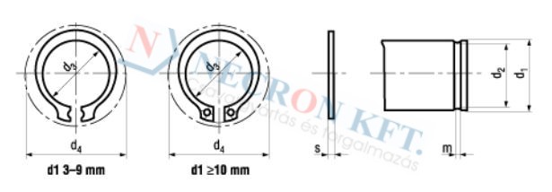 Retaining rings for shaft 20013