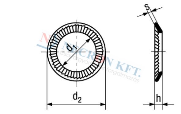 Ribbed lock washers type S 20041