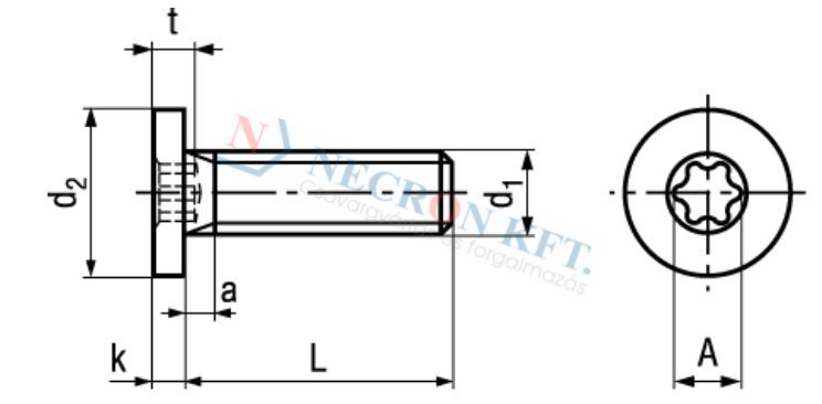 Hexalobular (6 Lobe) socket head cap screws with extremely low head, fully threaded 20146