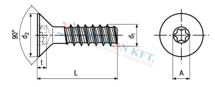 DELTA PT® flat countersunk head screws Torx plus® / Autosert® 20167