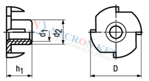 Tee nuts Steel 226