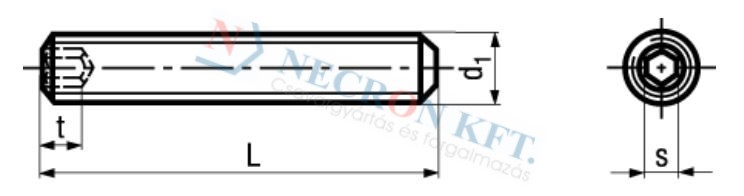 Hexagon socket set screws with flat point 24