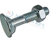 Flat head bolts with double fins with hexagon nut 251