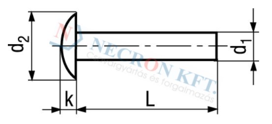 Flat round head rivets Steel 252