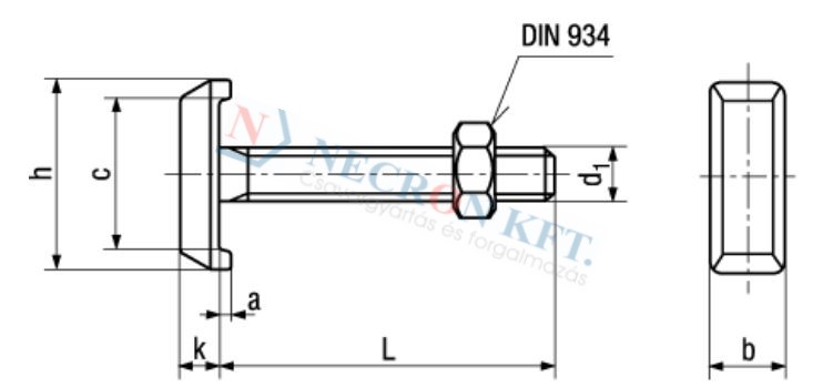 Suspension bolts with hexagon nut 265