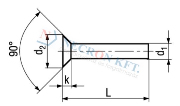 Countersunk head rivets 90° 273