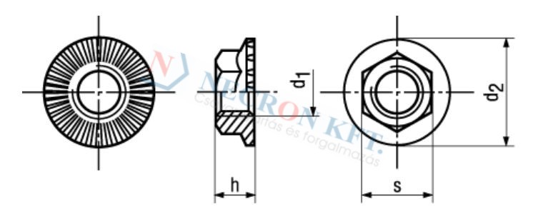 Hexagon locking nuts 2798