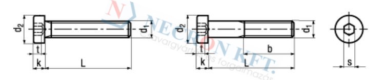 Hexagon socket head cap screws, low head, with centre 2844