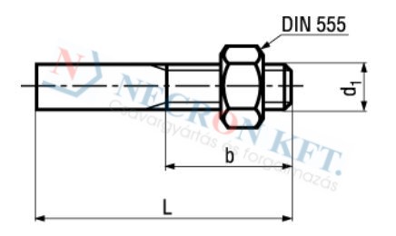 Weld studs with hex nut 292