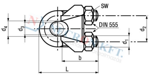 Wire rope clips Malleable cast iron / steel 297