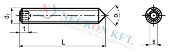 Socket set screws with cone point 29