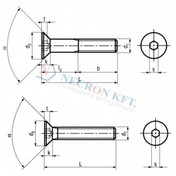 Hexagon socket countersunk head screws 21