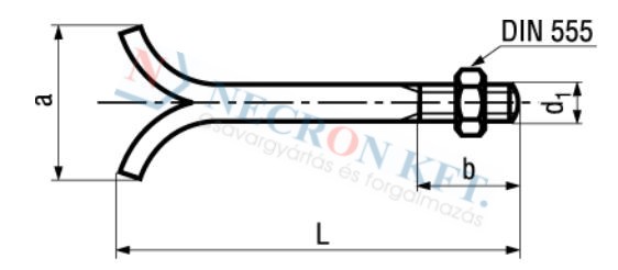 Anchor bolts with hex nut 301